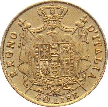 Preview: Italien 40 Lire 1811 M Milano - Napoleone Imperatore